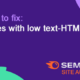 ft Pages with low text HTML ratio