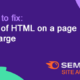 ft Size of HTML on a page is too large