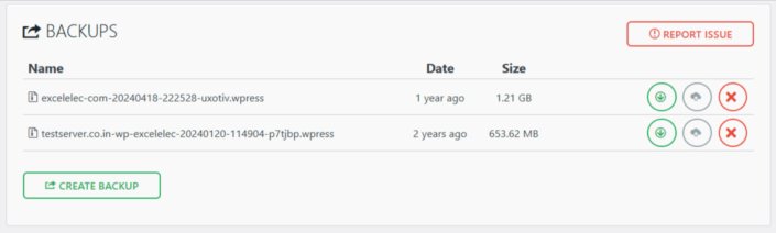 Old backup files stored in All-in-One WP Migration plugin