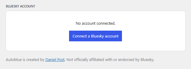 how to connect Bluesky account to autoblue