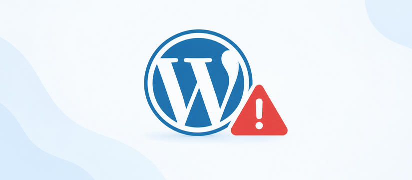 WordPress critical error warning
